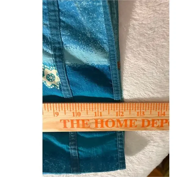 Vintage Boho Floral Caftan Dress Multicolor Cotton Short Sleeve XL w/Pockets - Picture 11 of 11